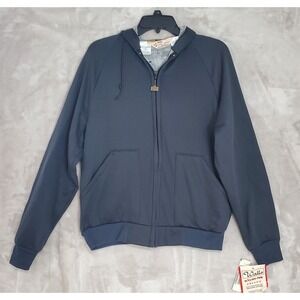 Vtg Walls Blizzard Pruf Insulated Hooded Jacket Mens L Full Zip Black Vellux NWT